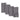 KAF Home Verona stone-washed linen napkins in Dark Gray