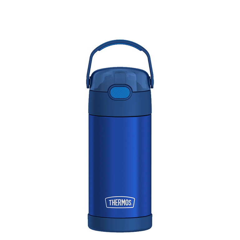 Thermos Funtainer 12oz Navy kids water bottle front