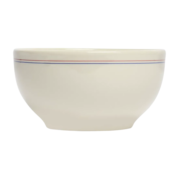 Fish's Eddy Redband Blueband Diner Cereal Bowl, 22 oz