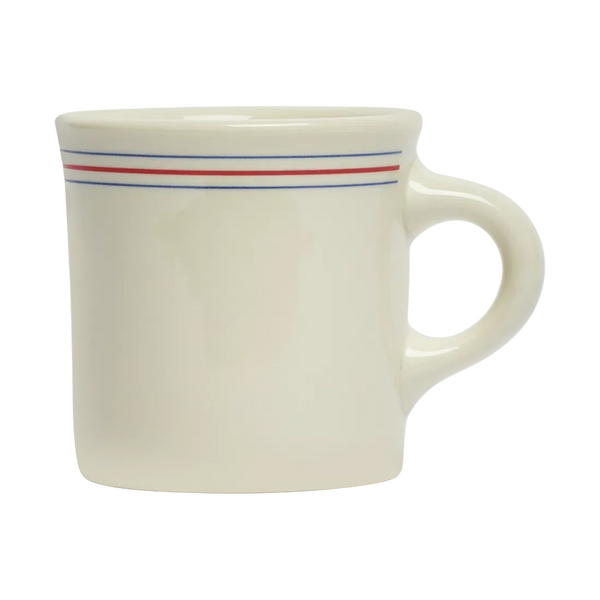 Fish's Eddy Redband Blueband Diner Mug, 8.75 oz