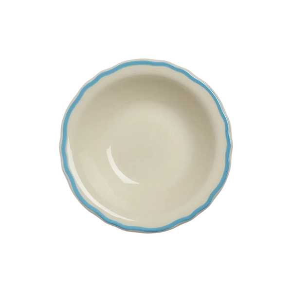 Fish's Eddy Skyblue Scallop Fruit Bowl, 3.75 oz