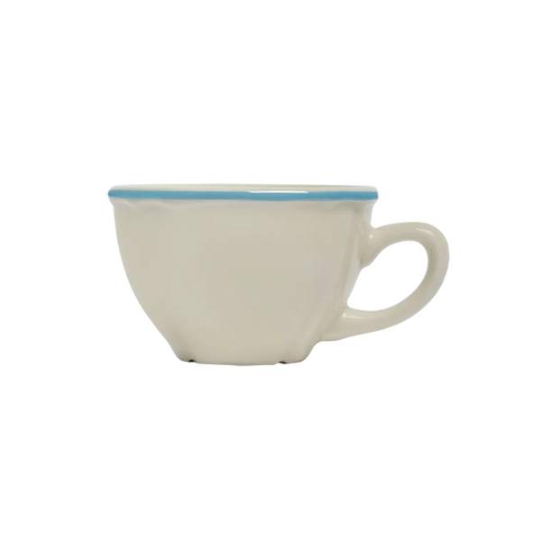 Fish's Eddy Skyblue Scallop Tea Cup, 7.25 oz