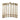 TAG Curved Menorah in antique brass with nine sweeping arms on a low iron base