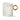 Starlight bone china mug with gold finish, scattered gold stars, and a gold circle handle