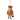 Shaggy brown cow ornament holding a lantern