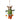 Felt cat ornament in a green vest on skis