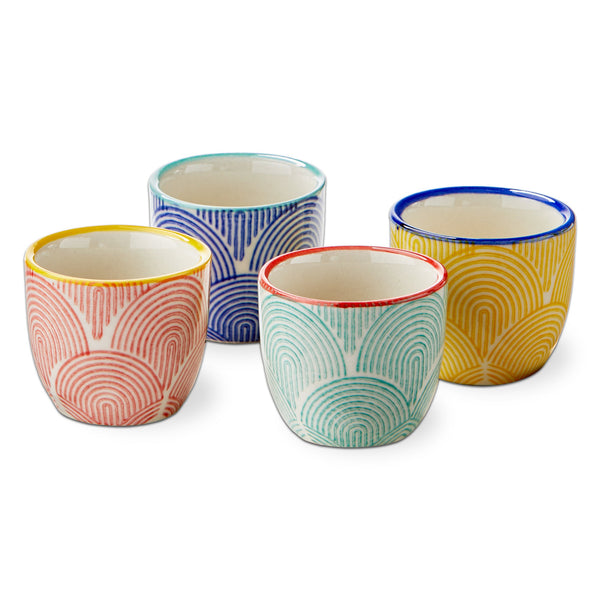 Tag Wave Stoneware Sake Cup