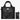 LOQI Tote Bag featuring Jean-Michel Basquiat's Crown in black with metallic finish
