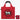 LOQI Recycled Tote Bag featuring Keith Haring's Radiant Baby in bold red
