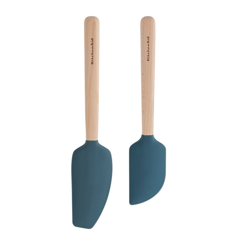 KitchenAid 2-piece silicone mixing spatula and scraper set Agave
