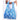 Woman carrying a blue Marigold print Kind Bag