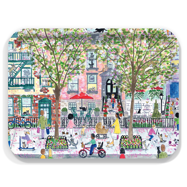 Trays4Us City Cats New York Birchwood Serving Tray