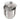 Oggi stainless ice bucket filled with ice, lid lifted