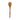 RSVP olive wood tasting spoon with a small oval bowl, upright on white