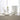 Moda Pavona bathroom collection in white porcelain with gold accents, full set lifestyle