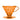 HARIO V60 plastic coffee dripper with ridged cone shape and drip hole, used for pour-over coffee brewing.