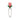 Ototo Tea Trap flytrap-shaped tea infuser with red petals and green leaves, front view