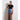 Meema Twill Cotton Waist Apron in Blue, front view