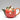 Cosmos Gifts apple shaped teapot in red with a leafy blossom lid and branch handle
