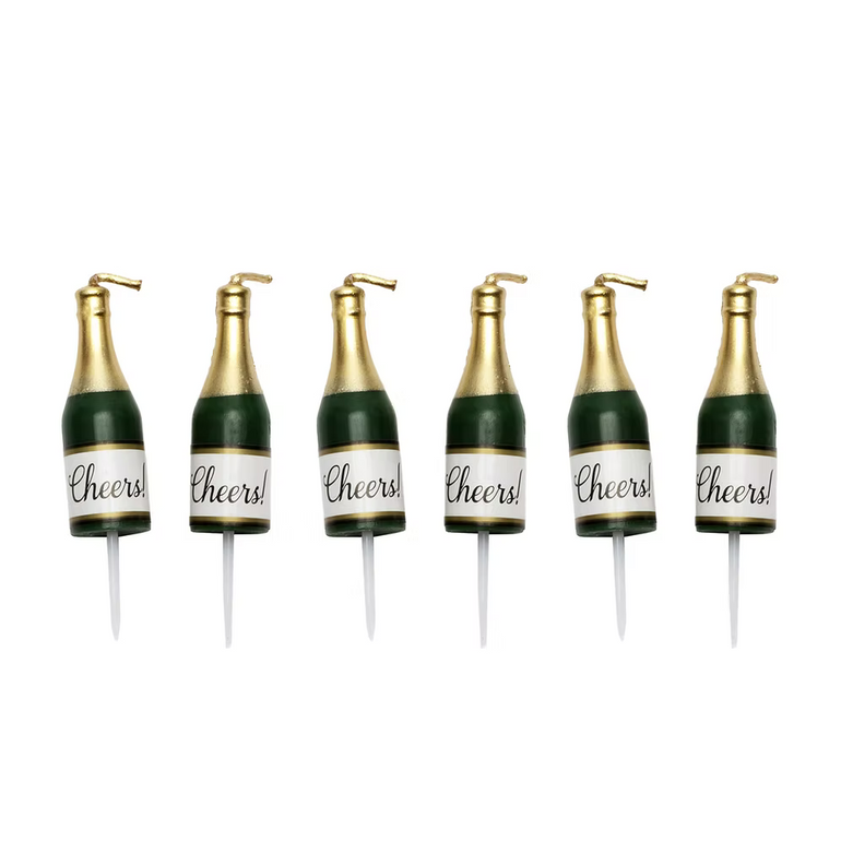 Birthday Candle Champagne Bottles Set-6