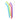 Four bent silicone straws in blue, green, red and purple with a cleaning brush