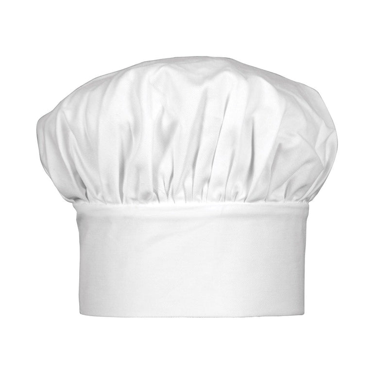 HIC Kid's Chef Hat, a white pleated cotton chef hat with a tall band