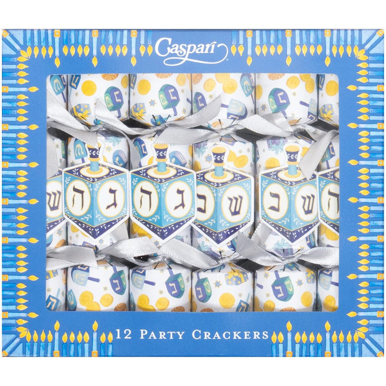 Caspari Dreidel Celebration Crackers 12 count