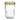 French Glass Mason Canning Jar w/ Gold Metal (2 Lids)