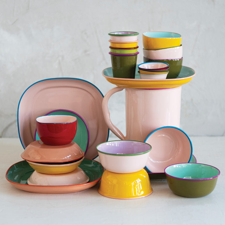 Enameled Stainless Steel Tableware