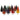 Glitter Ombre Multi-Hued Tree 6"