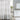 Moda Harmony horizontal striped shower curtain in white and grey