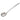 HIC one piece stainless steel spaghetti server with toothed bowl and hanging slot