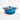 Le Creuset 9QT round Dutch oven in Marseille Blue with lid, featuring a durable enameled cast iron design for versatile cooking.
