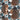 Marimekko Kurre black brown cocktail napkins squirrels
