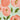 Boston International Peaches guest towels on mint ground