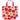 Now Designs Poppy Pocket Tote in red and pink poppy print, front view