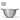 OXO colander nested inside a stainless steel mixing bowl