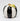 Cosmos Gifts black and white striped pumpkin candy box with a gold stem and gold edged leaves on the lid