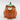Cosmos Gifts orange pumpkin cat candy box with whiskers and a green stem lid