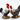 Cosmos Gifts rooster and hen salt and pepper shakers on round bases