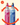 Two SodaStream CO2 canisters, one pink and one blue, with a beige background and red arrows.