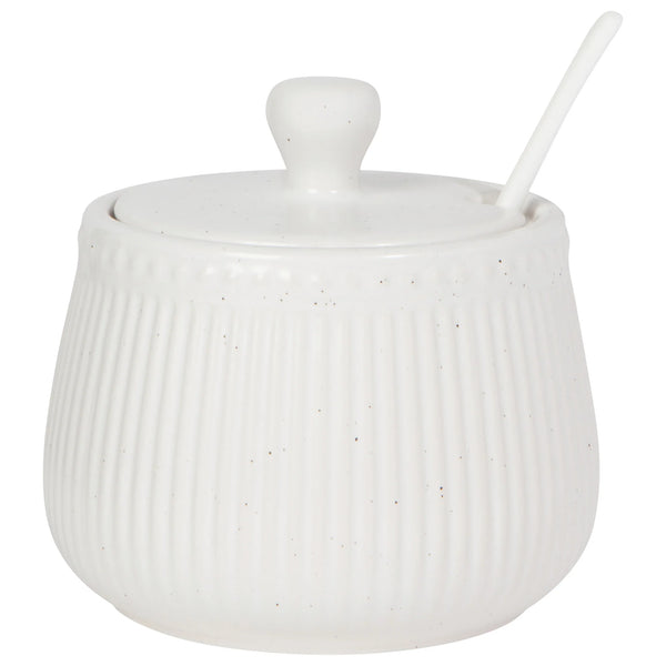 Now Designs White Speckled Sugar Pot