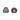 Holly and ornament motifs painted on the stoneware shakers