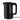 Bodum Bistro electric kettle with stainless steel body and black handle, boiling water on a kitchen countertop.