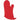 Red NOW DESIGN Superior 100% cotton oven mitt with quilted texture, designed for heat protection in the kitchen.