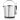 Stainless ice bucket with the clear flip top lid open, filled with ice