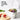 White OXO compost bin on a counter with chopped vegetables, captioned for everyday countertop use