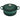 Le Creuset 4.5 Qt. round Dutch oven in vibrant enamel finish, showing the lid and sturdy handles.