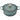 Le Creuset 5.5-quart round Dutch oven with a vibrant enameled exterior and sturdy handle, ideal for cooking and baking.