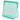 Stasher reusable silicone stand-up storage bag in aqua color, empty and upright on a plain background.